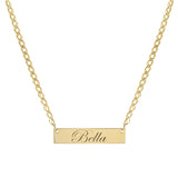 Gold name plate necklace - DAKO Jewelry Designs