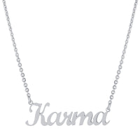 Silver name plate necklace - On The Spot Jewelers