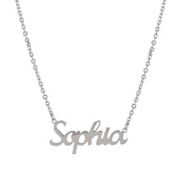 Silver nameplate necklace - On The Spot Jewelers