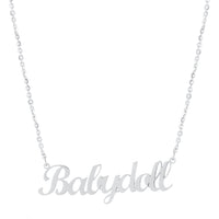 Silver name plate necklace - On The Spot Jewelers