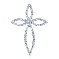 14 Karat Gold Diamond Cross Pendant - DAKO Jewelry Designs