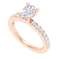 14 Karat Gold Diamond Bridal Engagement Ring - DAKO Jewelry Designs