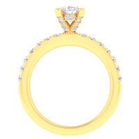 14 Karat Gold Diamond Bridal Engagement Ring - DAKO Jewelry Designs