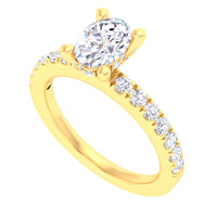 14 Karat Gold Diamond Bridal Engagement Ring - DAKO Jewelry Designs