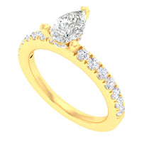 14 Karat Gold Diamond Bridal Engagement Ring - DAKO Jewelry Designs