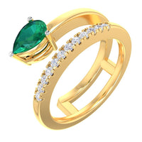 14 Karat Gold Diamond and Gemstone Ring - DAKO Jewelry Designs