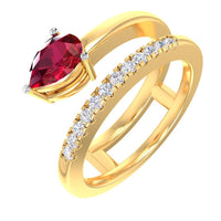 14 Karat Gold Diamond and Gemstone Ring - DAKO Jewelry Designs