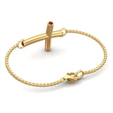 Curved Cross Bracelet - DAKO Jewelry Designs