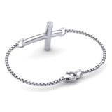 Curved Cross Bracelet - DAKO Jewelry Designs