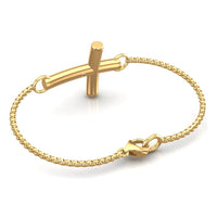 Curved Cross Bracelet - DAKO Jewelry Designs