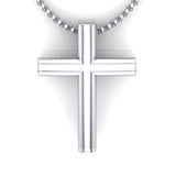 Curved  Gold Cross Necklace - DAKO Jewelry Designs