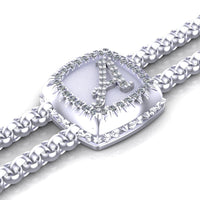 Diamond  Initial Bracelet - DAKO Jewelry Designs