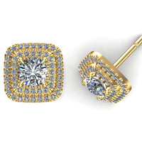 Double Halo Studs - DAKO Jewelry Designs