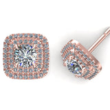 Double Halo Studs - DAKO Jewelry Designs