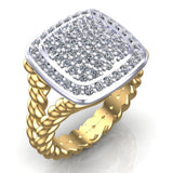 Split Rope Shank Diamond Ring -On The Spot Jewelers