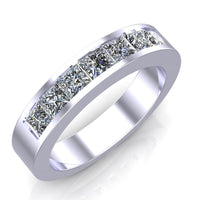 Lucky seven Princess Cut Diamond Band - DAKO Jewelry Designs