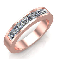 Lucky seven Princess Cut Diamond Band - DAKO Jewelry Designs