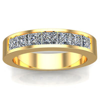 Lucky seven Princess Cut Diamond Band - DAKO Jewelry Designs