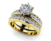 14 Karat Gold Diamond Engagement Set - DAKO Jewelry Designs